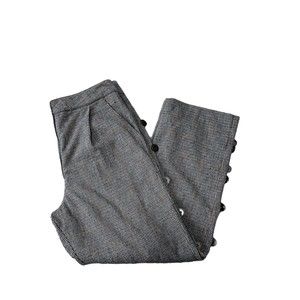 J.O.A- Plaid, Button Detailed, Wool Blend, 'Anaise Pant', Size Medium